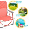 Aktive Lav Sammenleggbar Strandstol I Aluminium unisex, Coral, One Size