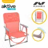 Aktive Lav Sammenleggbar Strandstol I Aluminium unisex, Coral, One Size
