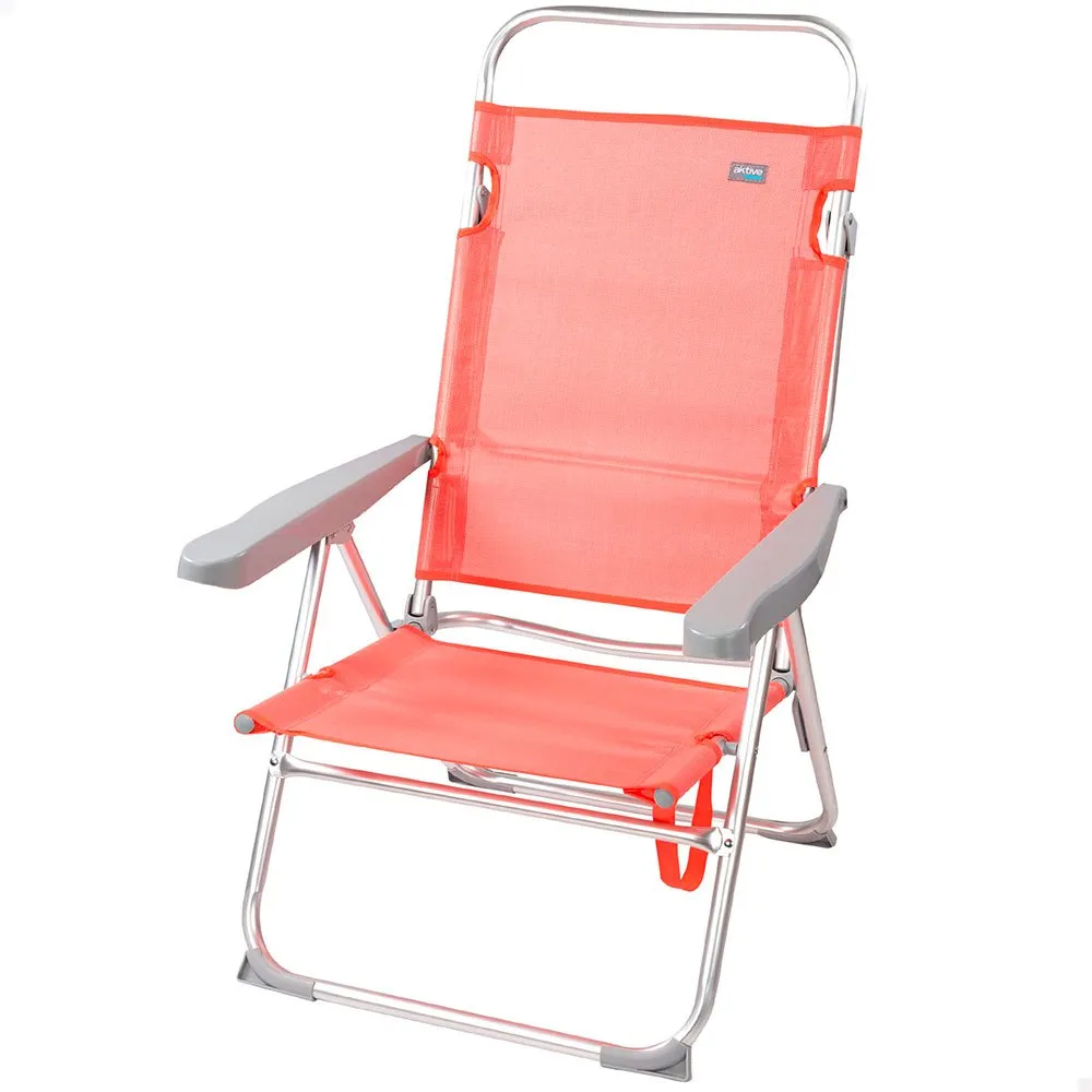 Aktive Lav Strandstol I Aluminium unisex, Coral, One Size