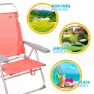 Aktive Lav Strandstol I Aluminium unisex, Coral, One Size