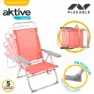 Aktive Lav Strandstol I Aluminium unisex, Coral, One Size