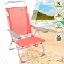 Aktive Lav Strandstol I Aluminium unisex, Coral, One Size