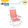 Aktive Lav Strandstol I Aluminium unisex, Coral, One Size