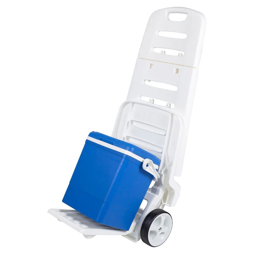Aktive Lavekloss Sammenleggbar Stol I Aluminium Med Hjul unisex, White / grey, 101 x 41 x 42cm