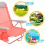 Aktive Multiposisjon Sammenleggbar Strandstol Med Pute unisex, Coral, One Size