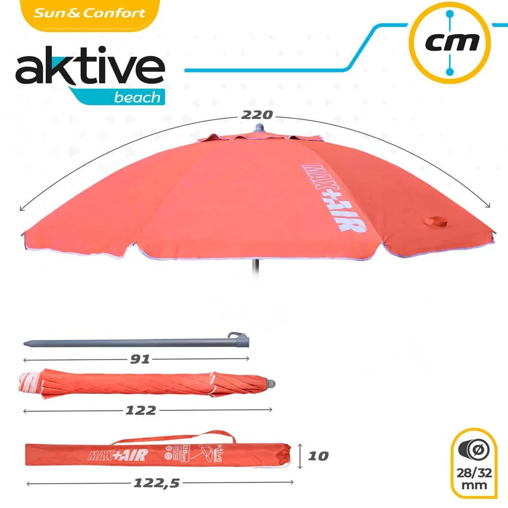 Aktive Paraply D220 Uv50 Refurbished unisex, Coral, One Size