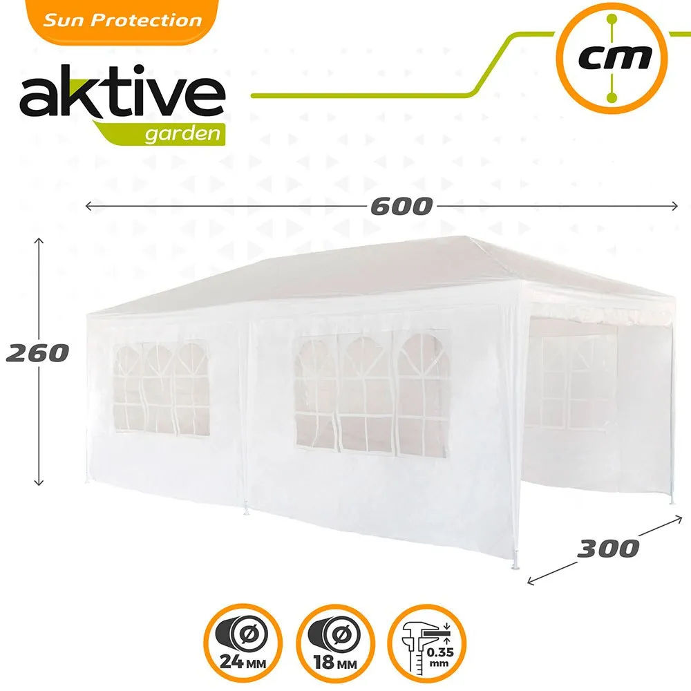 Aktive Polyester Sammenleggbart Telt 300x600x260 Cm unisex, White, One Size Aktive Polyester Sammenleggbart Telt 300x600x260 Cm unisex, White, One Size