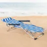 Aktive Regulerbar Solseng Med Pute Refurbished, Blue / white, 153 x 60 x 83cm