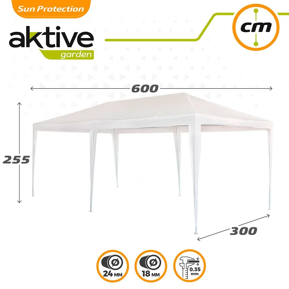 Aktive Rektangulær Paviljong I Plast 300x600x255 Cm Refurbished unisex, White, One Size Aktive Rektangulær Paviljong I Plast 300x600x255 Cm Refurbished unisex, White, One Size