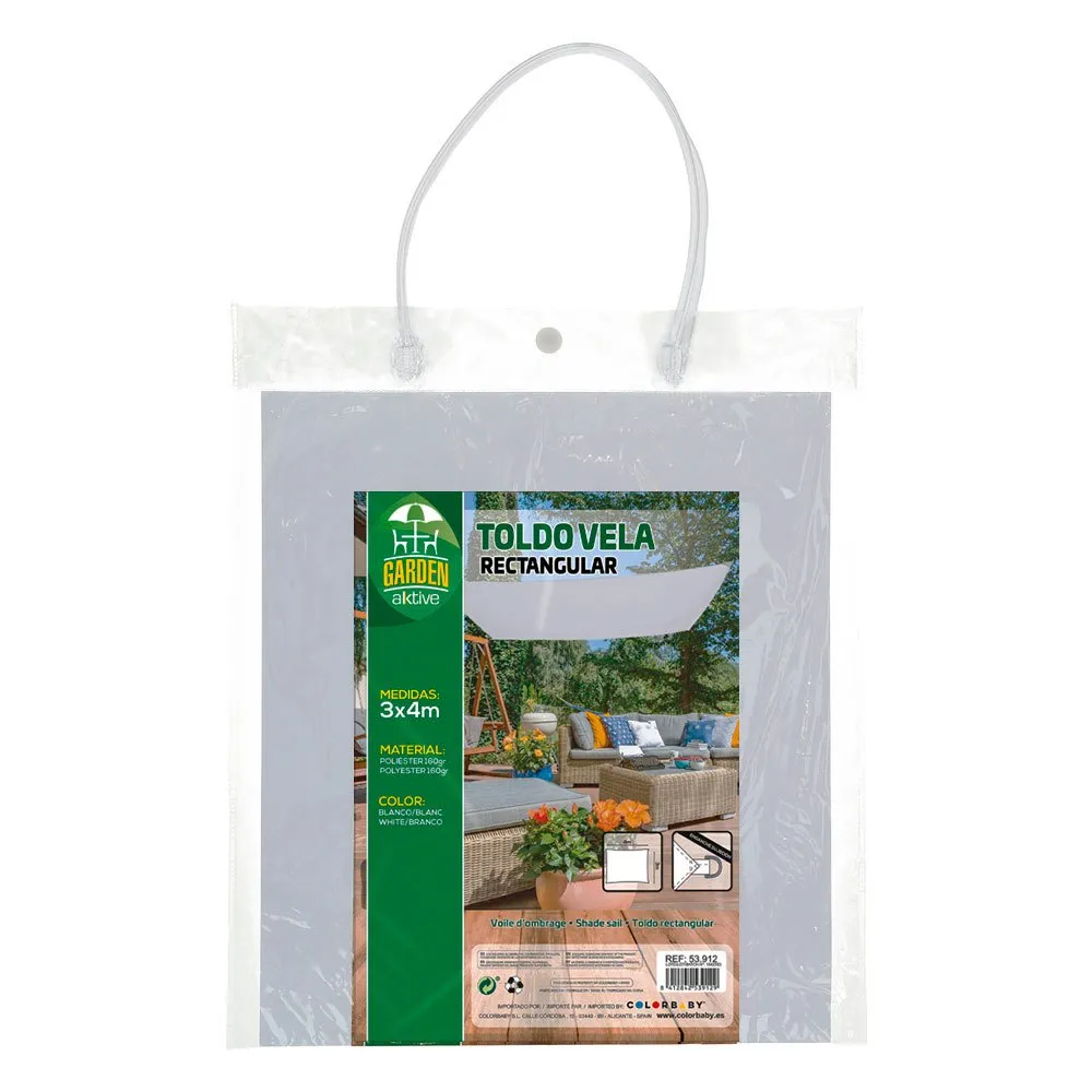 Aktive Rektangulær Solseil 200x300 Cm unisex, White, One Size