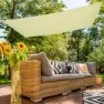 Aktive Rektangulær Solseil Med Uv50-beskyttelse 200x300 Cm unisex, Beige, One Size