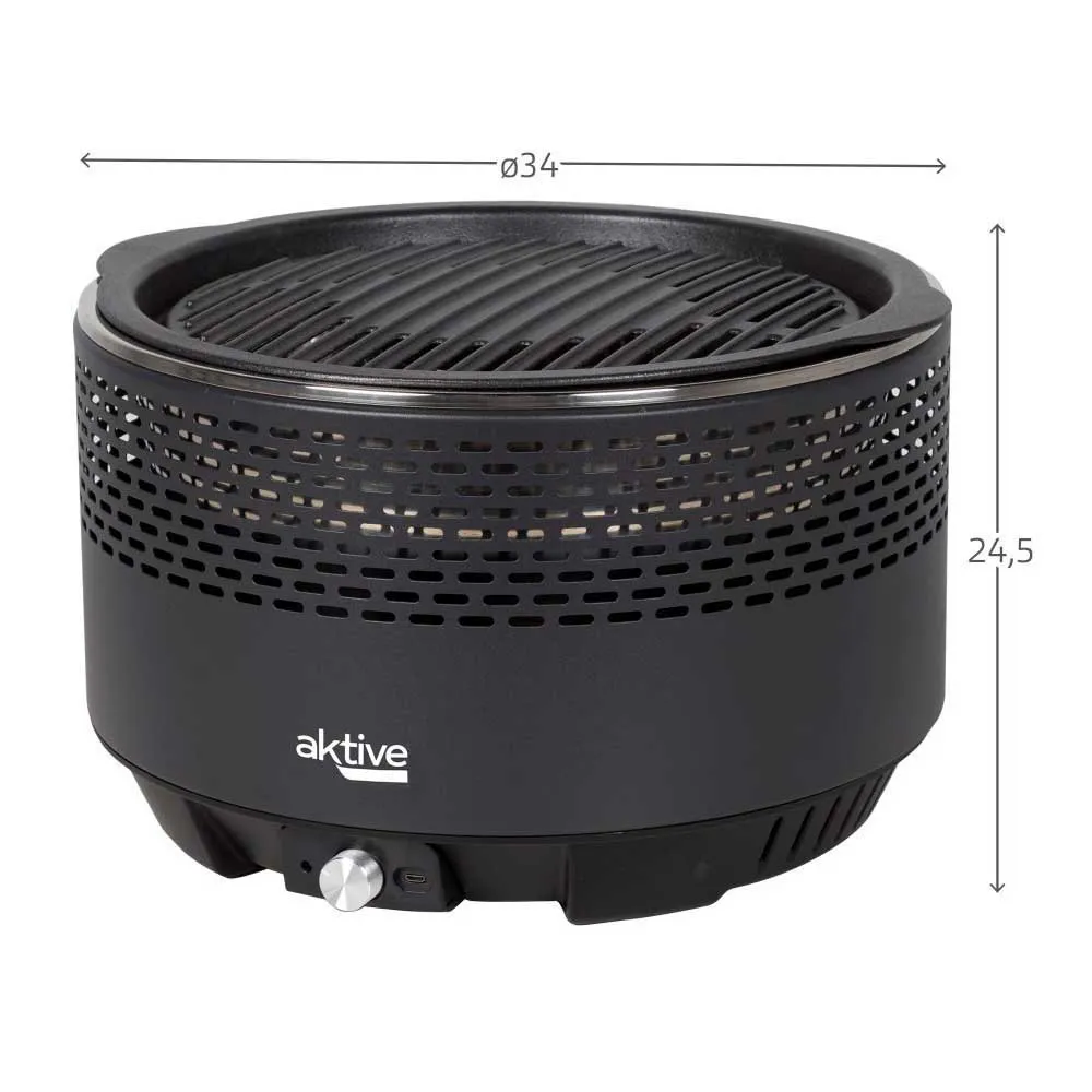 Aktive Røykfri Rundgrill, Black, 31cm Aktive Røykfri Rundgrill, Black, 31cm