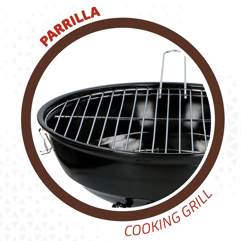 Aktive Rund Kullgrill 36 Cm unisex, Black, One Size