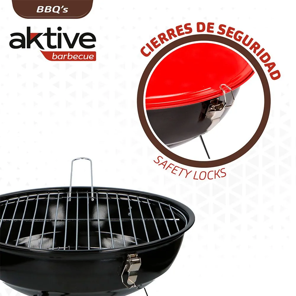 Aktive Rund Kullgrill 36 Cm unisex, Black, One Size