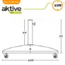 Aktive Rund Parasollfot I Betong Med Hjul Refurbished unisex, Grey, 50 x 8cm