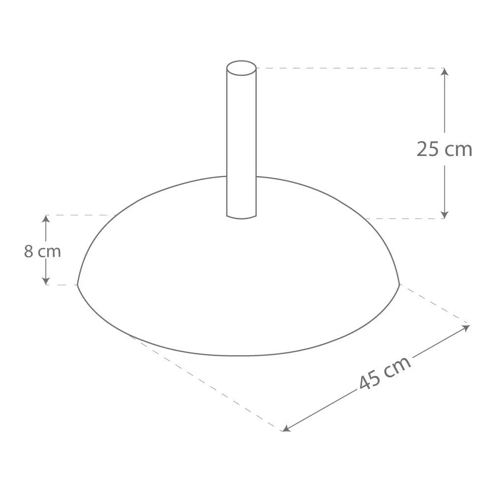 Aktive Rundt Parasollfot I Betong 35-48 Mm unisex
