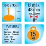 Aktive Rundt Parasollfot I Betong 35-48 Mm unisex