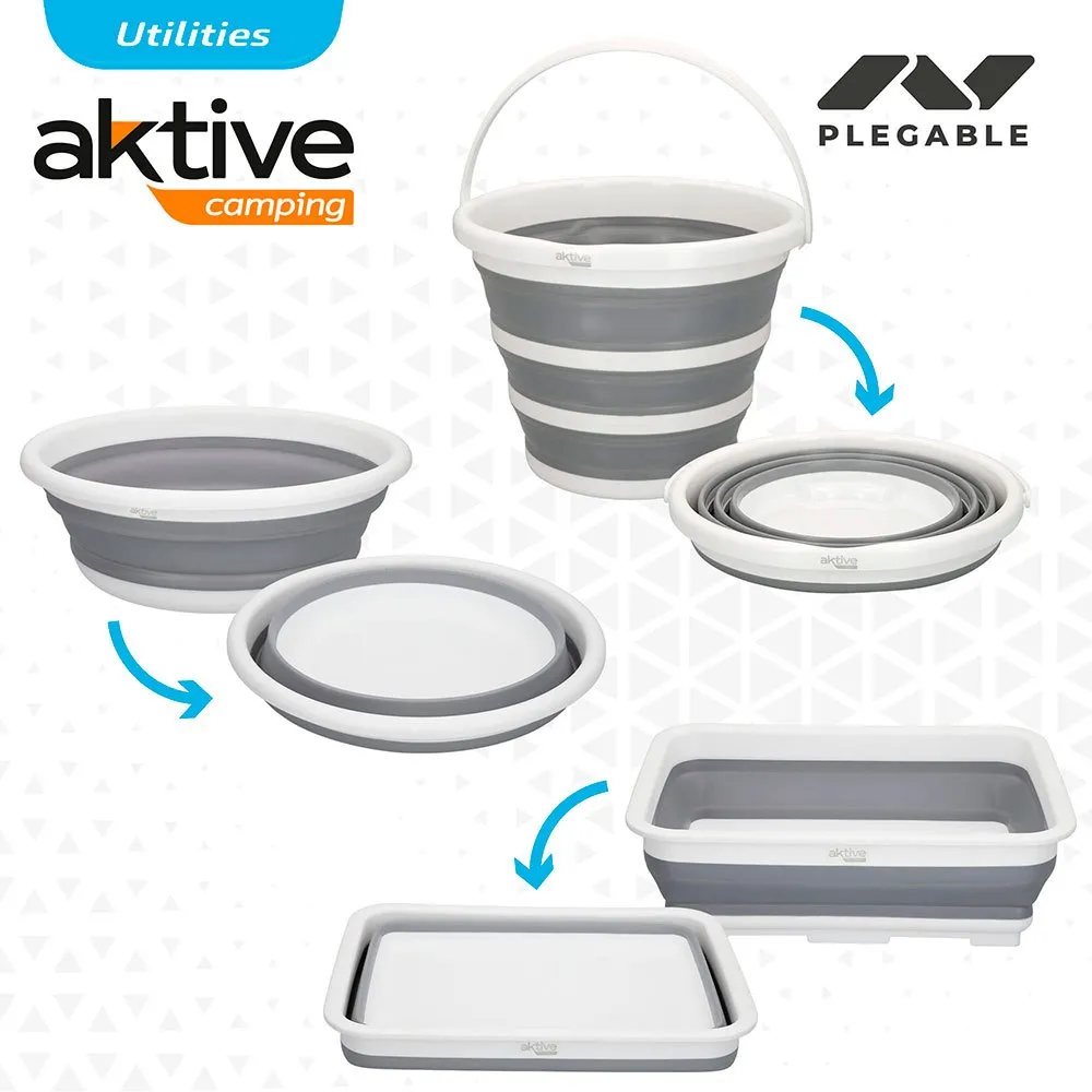 Aktive Sammenleggbar Campingsett, Grey, One Size