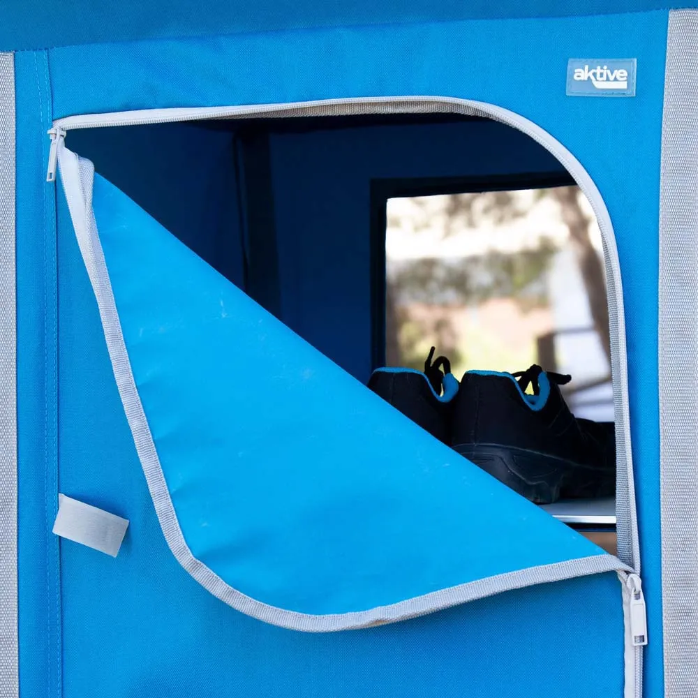 Aktive Sammenleggbar Garderobe Med 4 Nivåer 62x53x140 Cm, Blue, One Size Aktive Sammenleggbar Garderobe Med 4 Nivåer 62x53x140 Cm, Blue, One Size