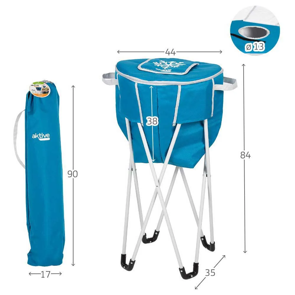 Aktive Sammenleggbar Kjølebag Med Stativ, Blue, One Size Aktive Sammenleggbar Kjølebag Med Stativ, Blue, One Size