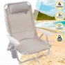 Aktive Sammenleggbar Multiposisjons Strandstol I Aluminium Refurbished unisex, Beige, One Size