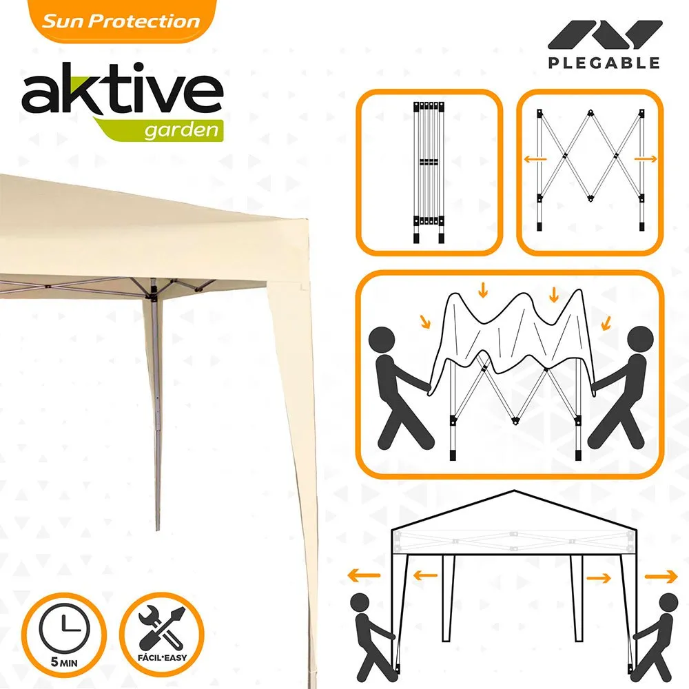 Aktive Sammenleggbar Paviljong 300x300x240 Cm unisex, Beige, One Size