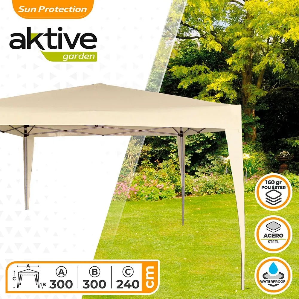Aktive Sammenleggbar Paviljong 300x300x240 Cm unisex, Beige, One Size