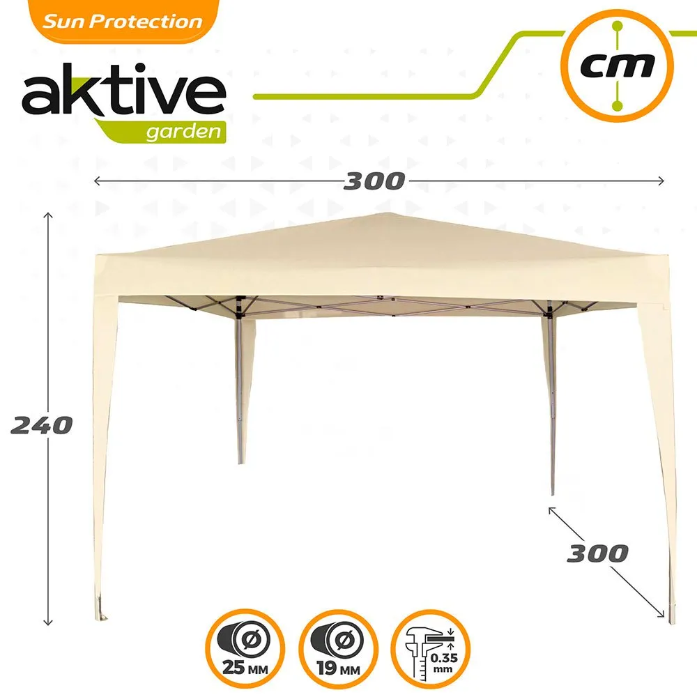 Aktive Sammenleggbar Paviljong 300x300x240 Cm unisex, Beige, One Size