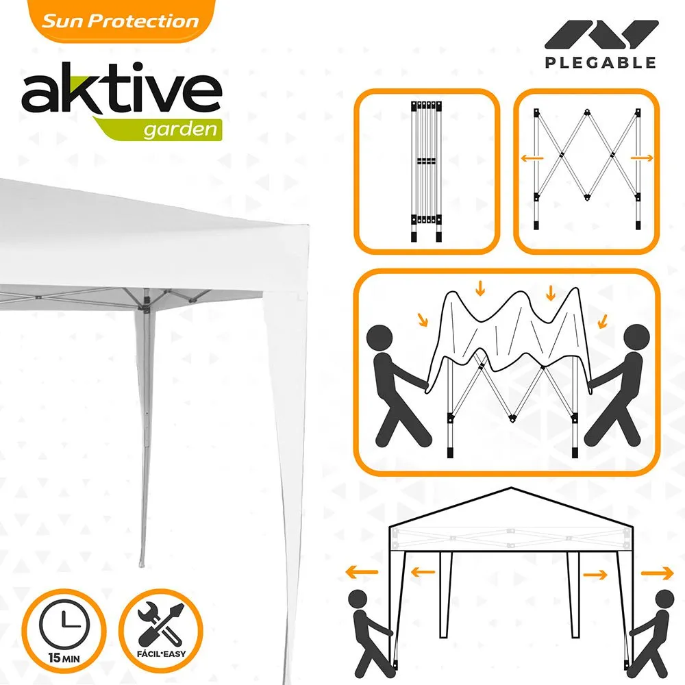 Aktive Sammenleggbar Paviljong Med Uv50-beskyttelse 300x300x240 Cm unisex, White, One Size Aktive Sammenleggbar Paviljong Med Uv50-beskyttelse 300x300x240 Cm unisex, White, One Size