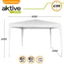 Aktive Sammenleggbar Paviljong Med Uv50-beskyttelse 300x300x240 Cm unisex, White, One Size