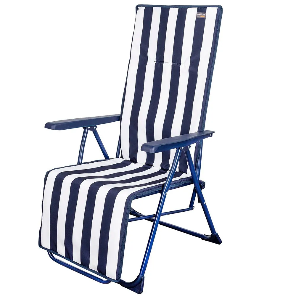 Aktive Sammenleggbar Solseng 5 Posisjoner unisex, Navy / white, 59 x 59 x 109cm