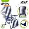 Aktive Sammenleggbar Solseng 5 Posisjoner unisex, Navy / white, 59 x 59 x 109cm