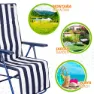 Aktive Sammenleggbar Solseng 5 Posisjoner unisex, Navy / white, 59 x 59 x 109cm
