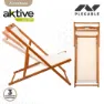 Aktive Sammenleggbar Solseng I Akasietre unisex, Wooden / white, One Size
