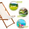 Aktive Sammenleggbar Solseng I Akasietre unisex, Wooden / white, One Size