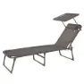 Aktive Sammenleggbar Solseng Med Parasoll, Grey, 193 x 53 x 30cm
