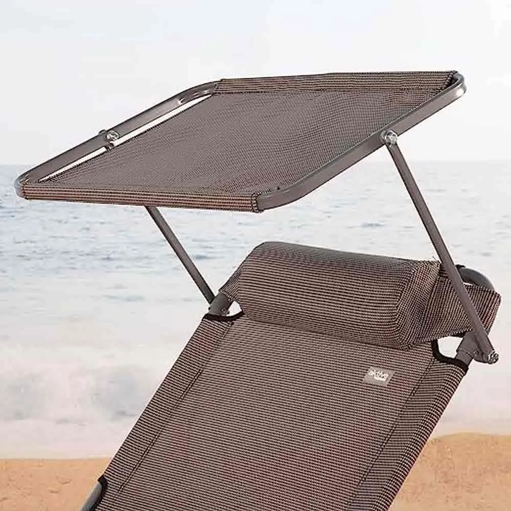 Aktive Sammenleggbar Solseng Med Parasoll, Grey, 193 x 53 x 30cm