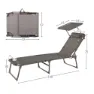 Aktive Sammenleggbar Solseng Med Parasoll, Grey, 193 x 53 x 30cm