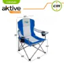 Aktive Sammenleggbar Sportsstol 60x58.5x98 Cm unisex, Blue / white, One Size