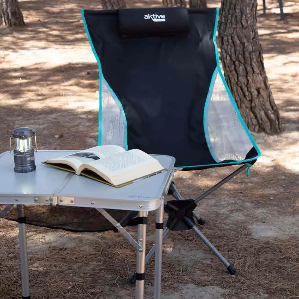 Aktive Sammenleggbar Stol 43x55x99 Cm unisex, Black / turquoise, One Size
