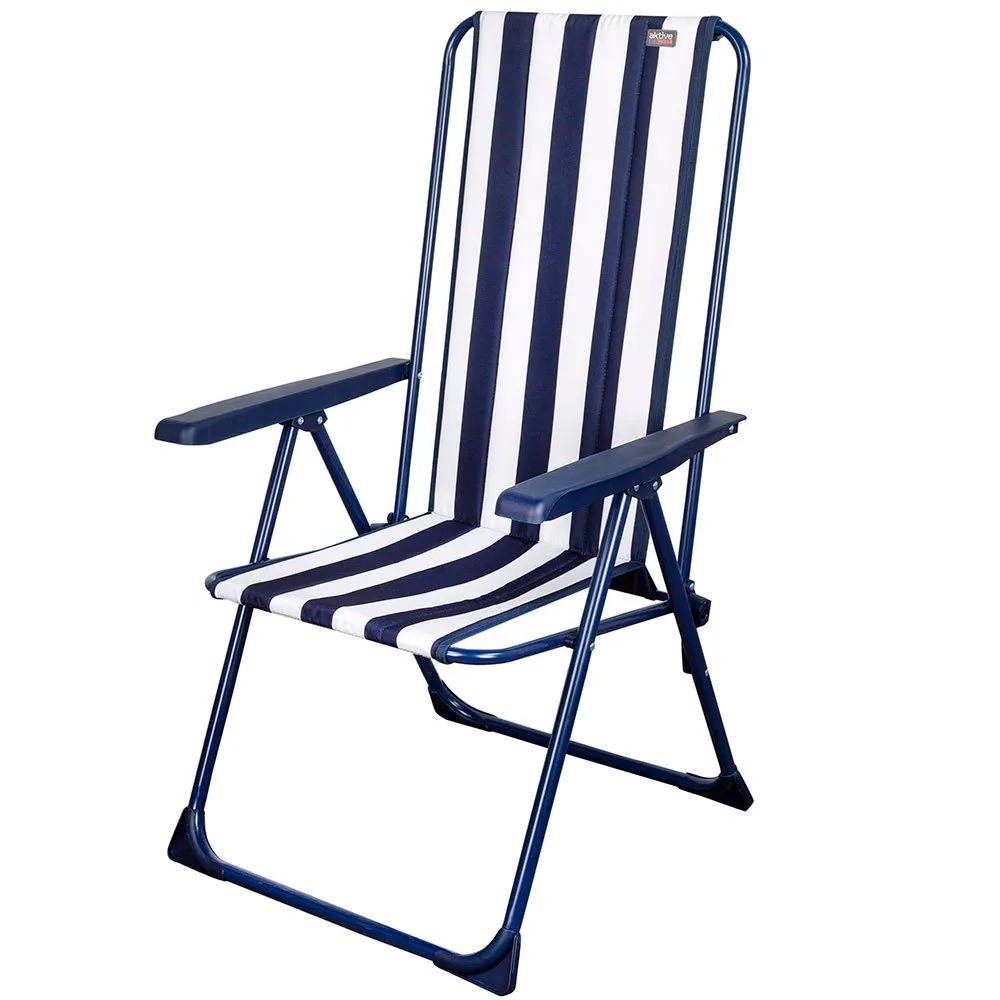 Aktive Sammenleggbar Stol 5 Posisjoner 59x59x105 Cm unisex, Navy, 59 x 59 x 105cm