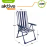 Aktive Sammenleggbar Stol 5 Posisjoner 59x59x105 Cm unisex, Navy, 59 x 59 x 105cm