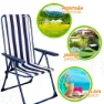 Aktive Sammenleggbar Stol 5 Posisjoner 59x59x105 Cm unisex, Navy, 59 x 59 x 105cm