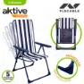 Aktive Sammenleggbar Stol 5 Posisjoner 59x59x105 Cm unisex, Navy, 59 x 59 x 105cm