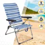 Aktive Sammenleggbar Stol 5 Posisjoner 61x63x93 Cm unisex, Navy, 61 x 63 x 93cm