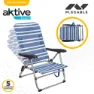 Aktive Sammenleggbar Stol 5 Posisjoner Lav 61x50x85 Cm unisex, Blue / white, One Size