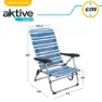 Aktive Sammenleggbar Stol 5 Posisjoner Lav 61x50x85 Cm unisex, Blue / white, One Size