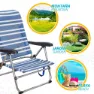 Aktive Sammenleggbar Stol 5 Posisjoner Lav 61x50x85 Cm unisex, Blue / white, One Size