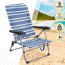 Aktive Sammenleggbar Stol 5 Posisjoner Lav 61x50x85 Cm unisex, Blue / white, One Size