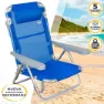 Aktive Sammenleggbar Stol 5 Posisjoner Med Pute 60x47x83 Cm unisex, Royal, One Size